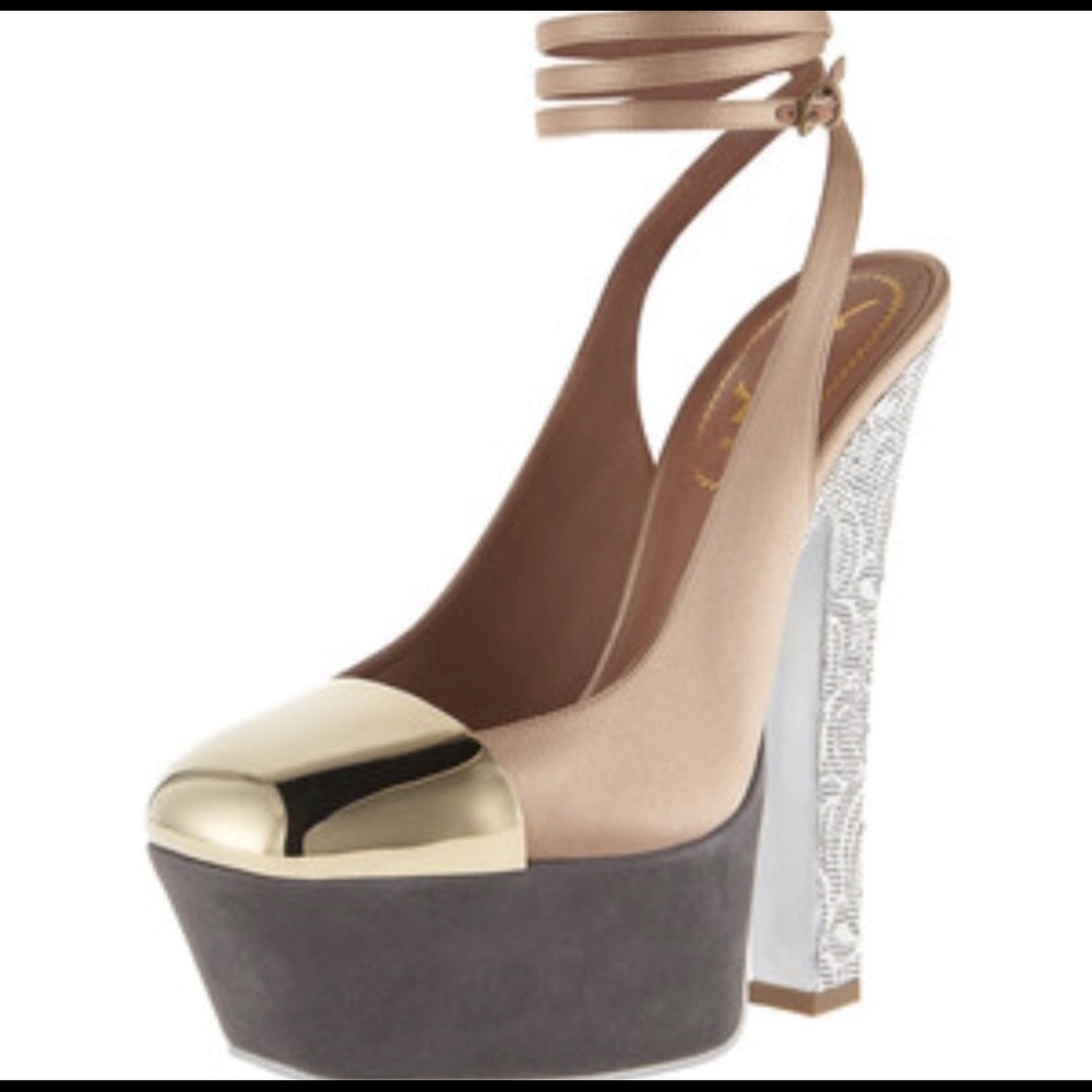 Ysl color block heels